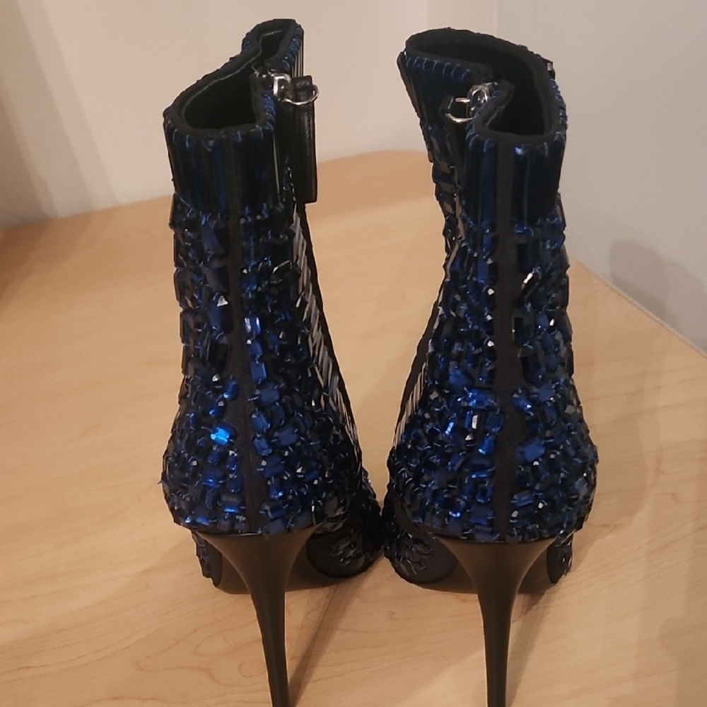 Giuseppe Zanotti Blue Gemstone Heeled Boots - Picture 4 of 5